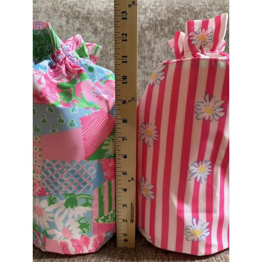2 Lilly Pulitzer Pool Pouches NWOT GWP Crazy Quilt and Daisy Print